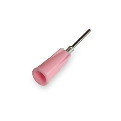 TECHSiL® TS18 Pink Blunt Luer Lock Tip 0.5" ID Gauge 18